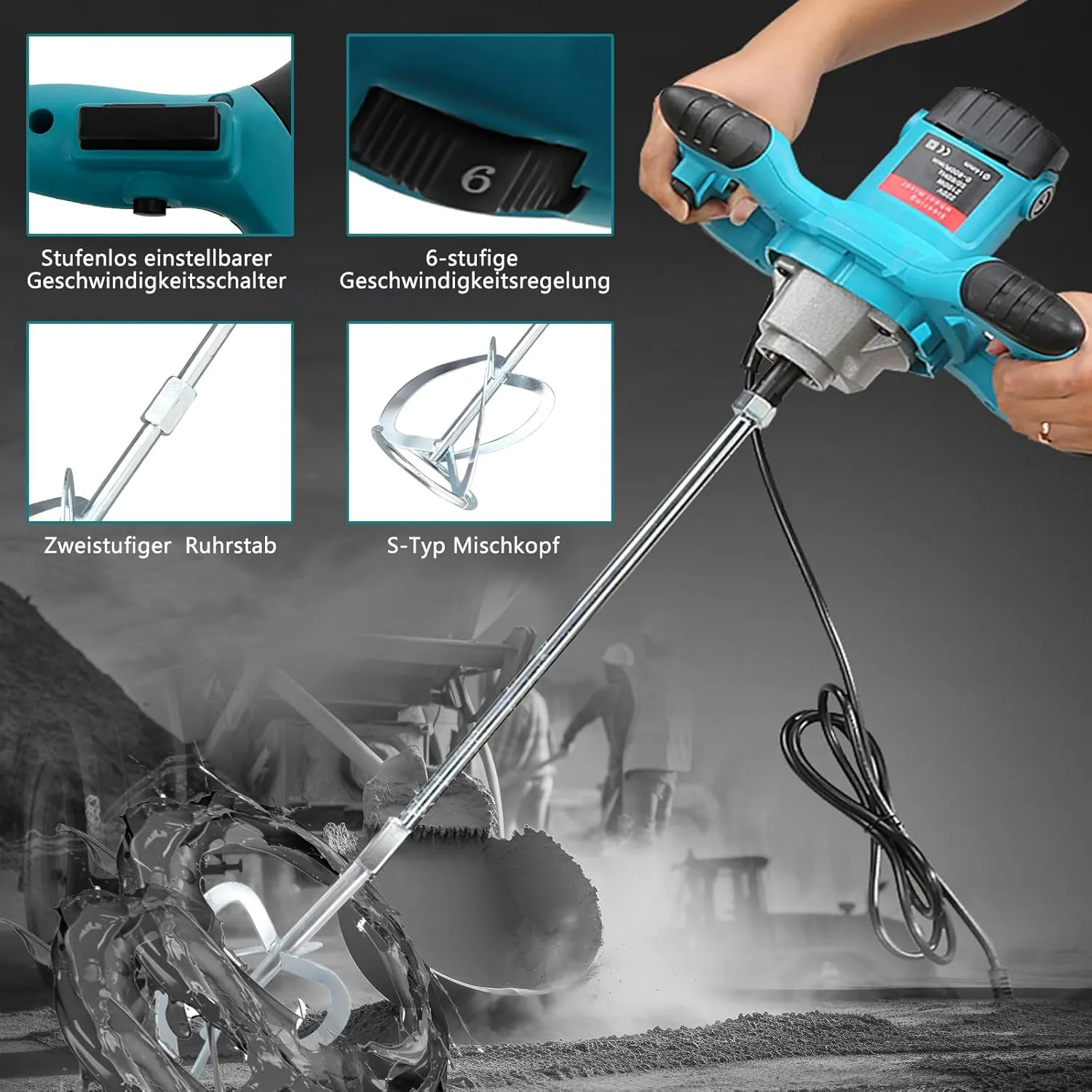Máy khuấy cầm tay đa năng 2 tay cầm - Ảnh 1
