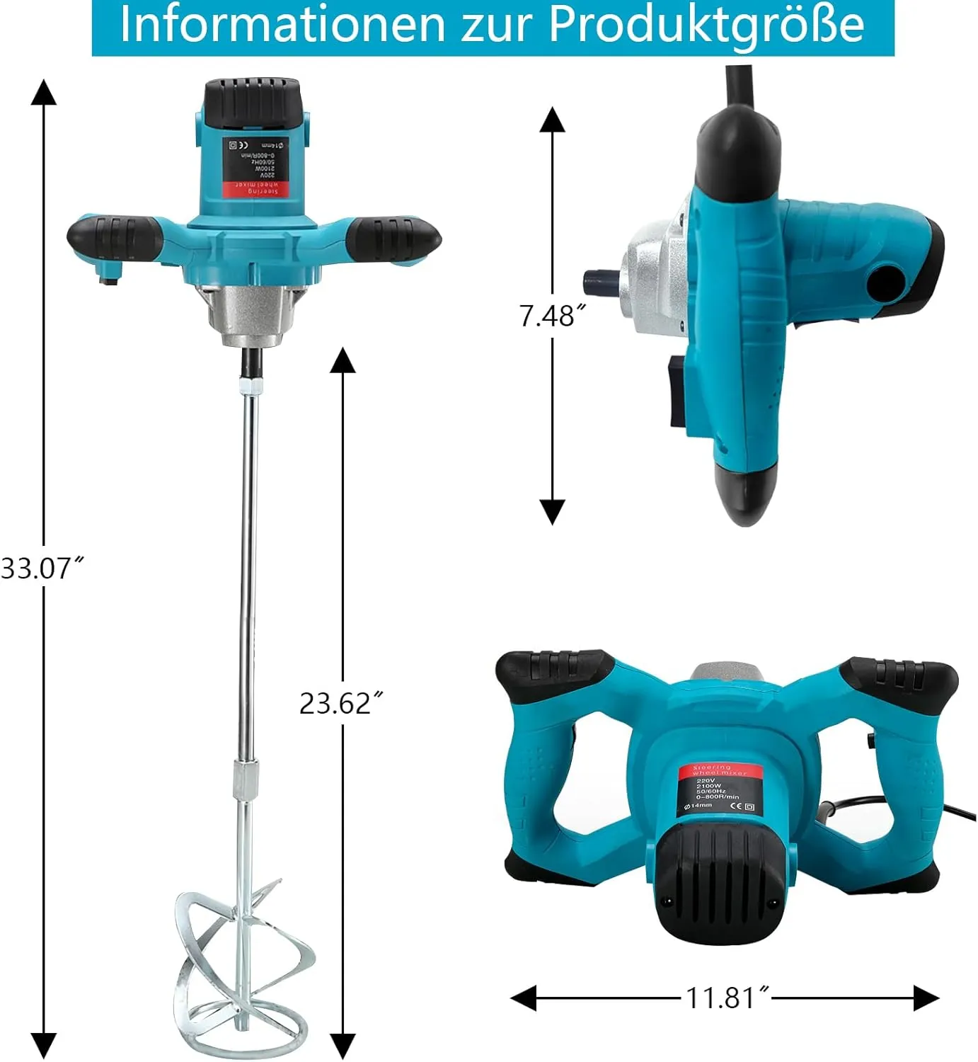 Máy khuấy cầm tay đa năng 2 tay cầm - Ảnh 1
