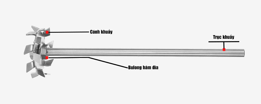 cấu tạo trục cánh khuấy cầm tay