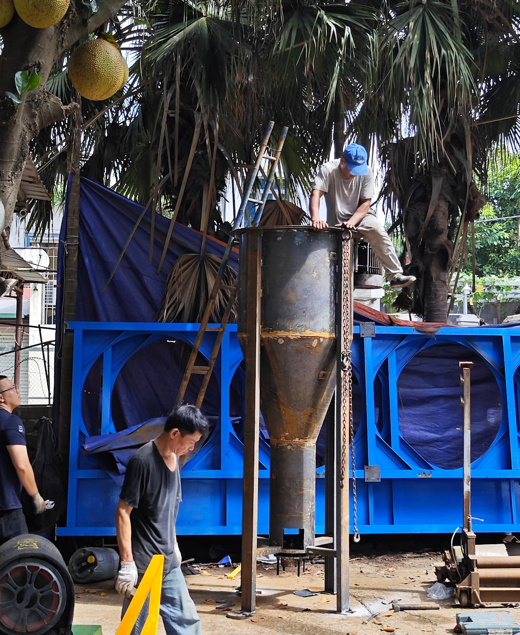 lắp đặt máy trộn vữa khô