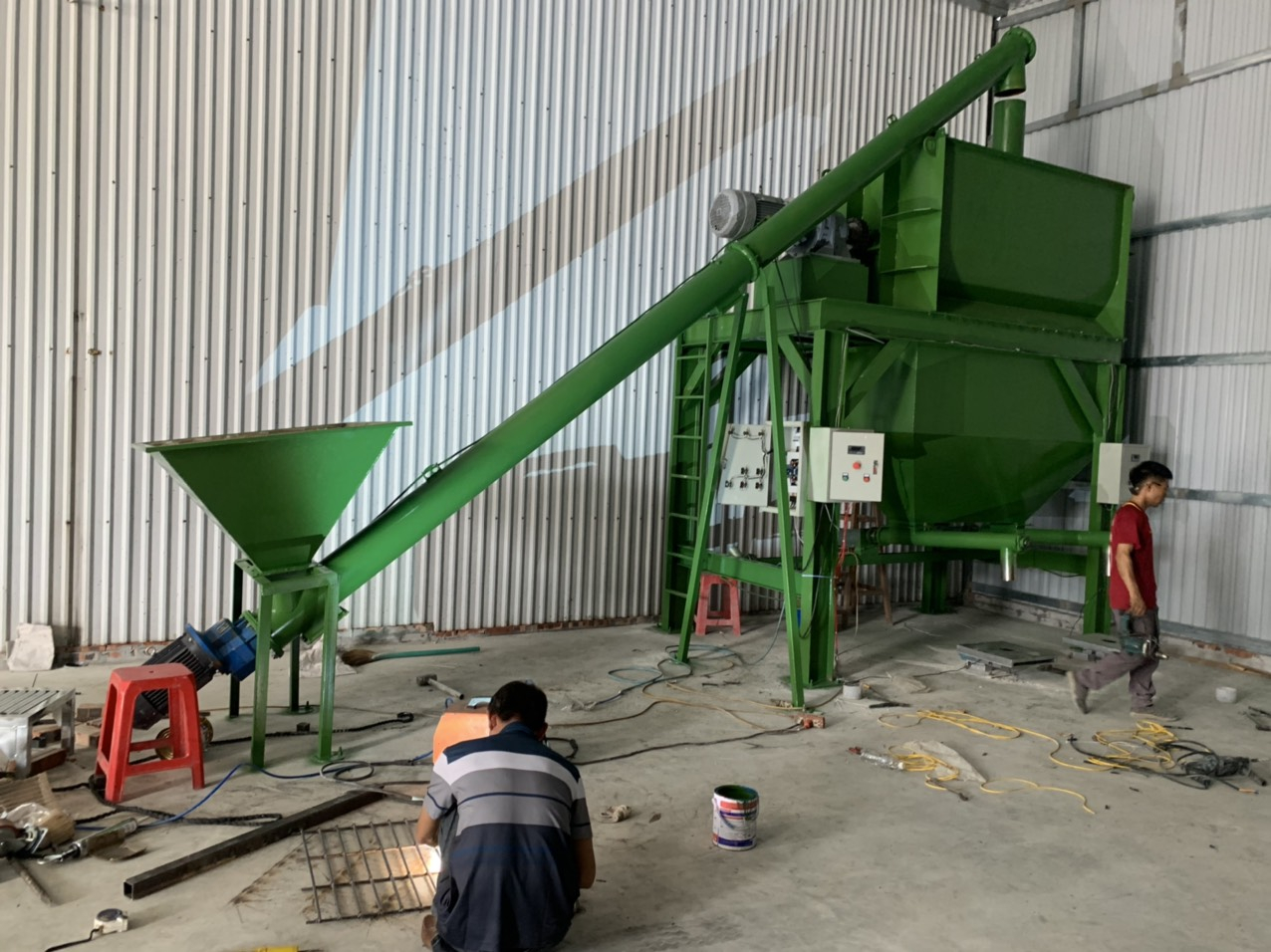 máy trộn bột bả 2 tầng đa năng